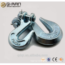 US type drop forged galvanized clevis grab hook with latch clevis grab hook